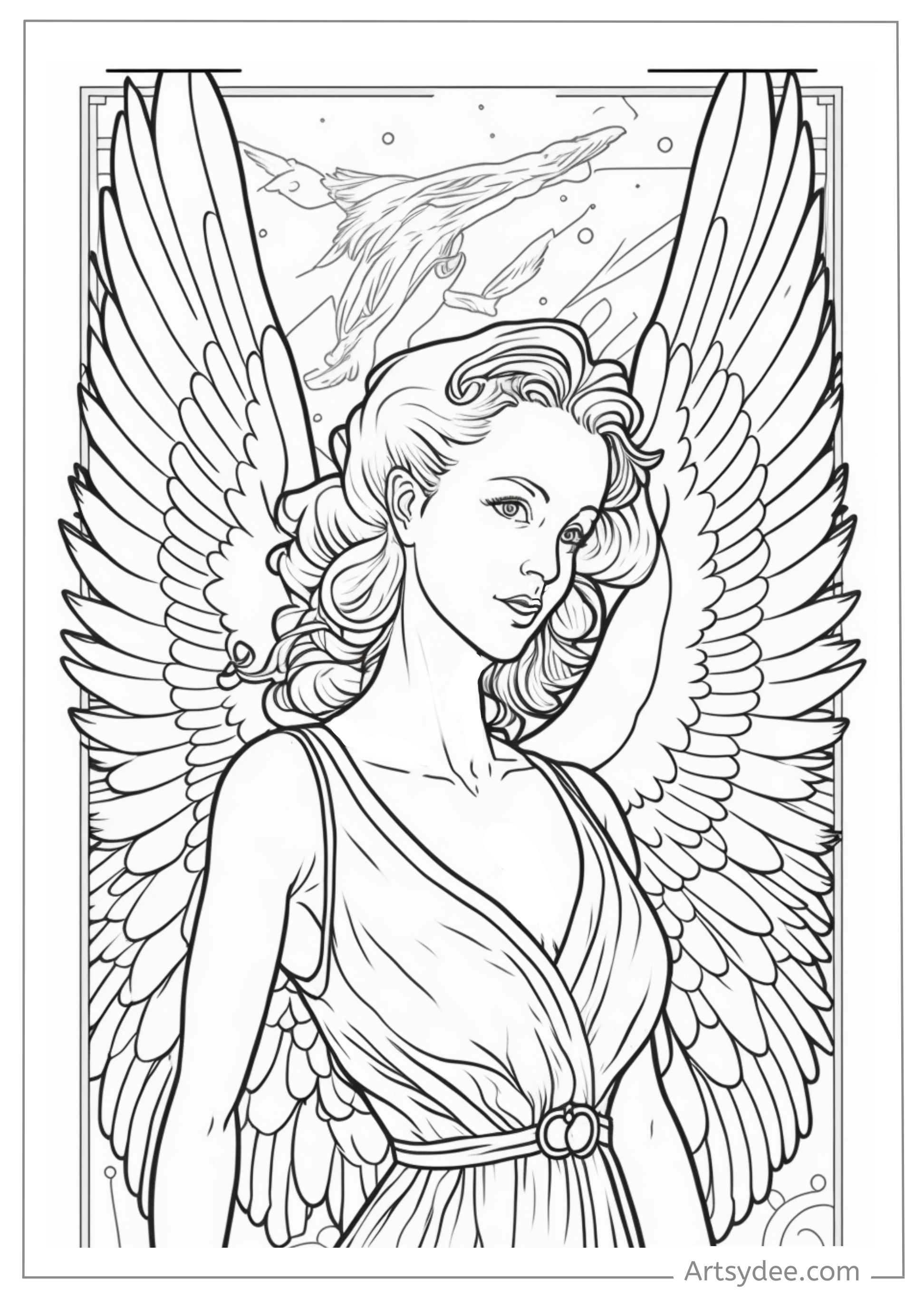 Angelic Art Therapy: 21+ Free Printable Angel Wings Coloring Pages for ...