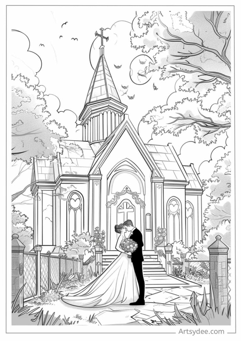 Wedding coloring pages