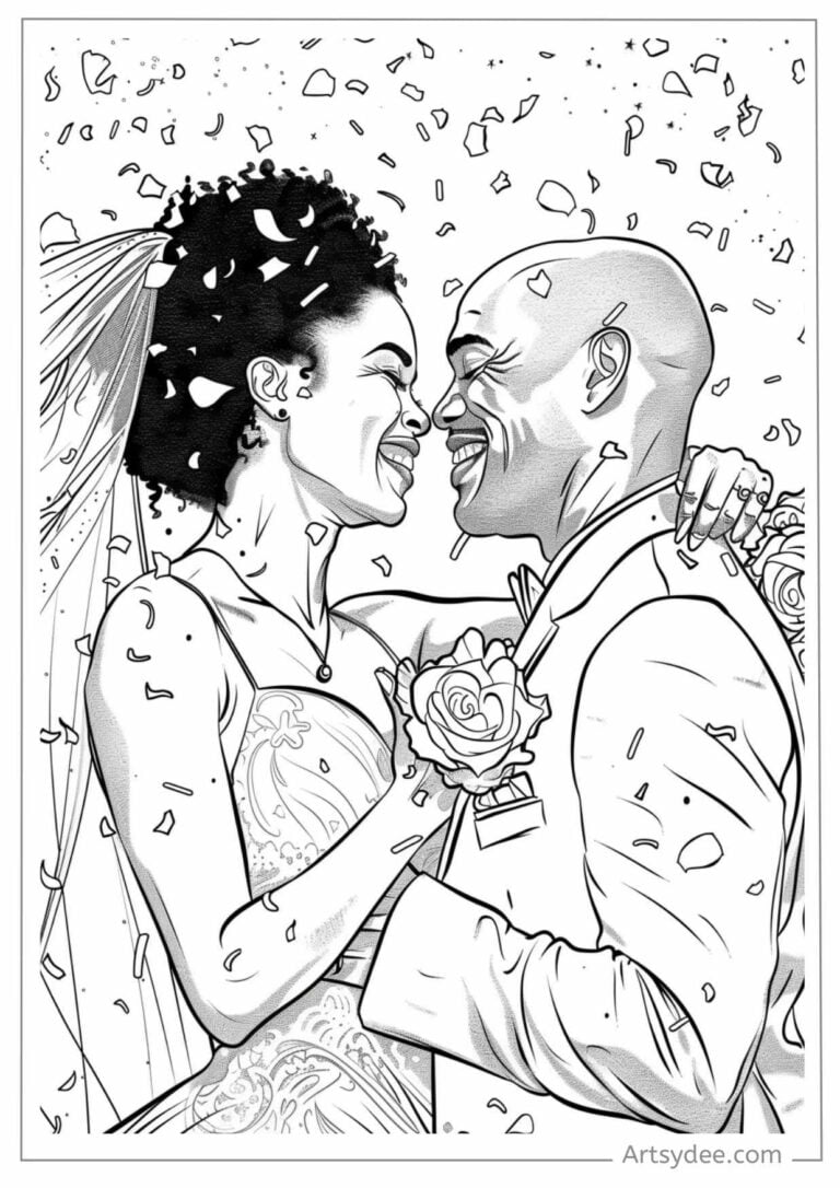 Wedding coloring pages