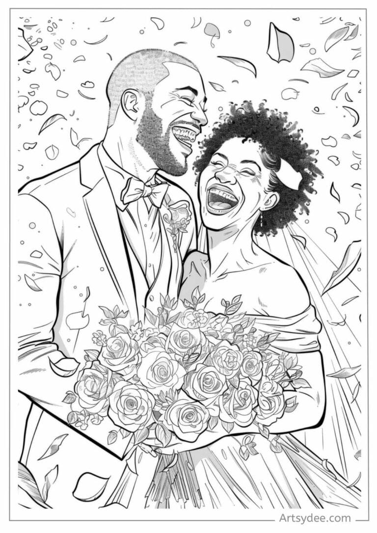 Wedding coloring pages