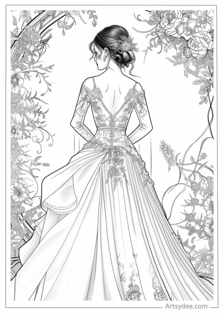 Wedding coloring pages