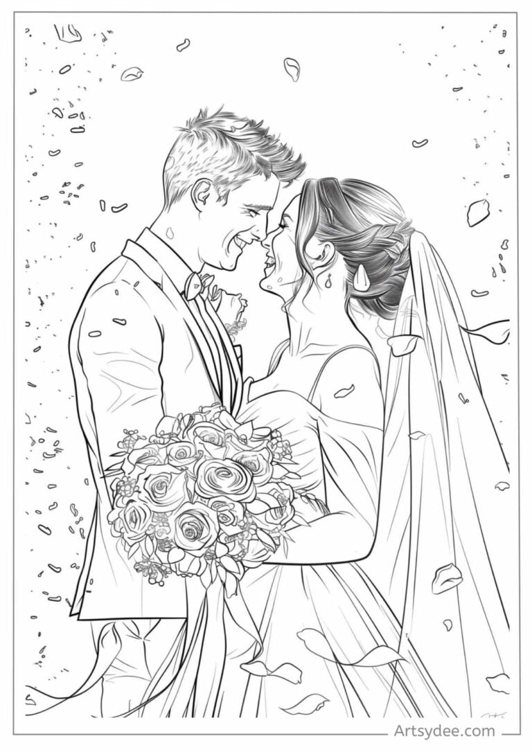 Wedding coloring pages