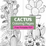 cactus coloring pages artsydee