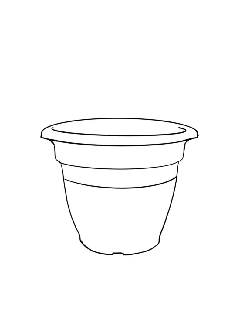 Flower Pot Template single blank pot (2)