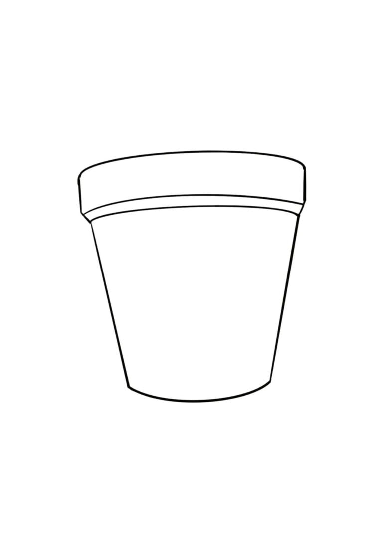 Flower Pot Template single blank pot (3)