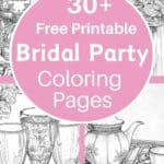 bridal party coloring pages