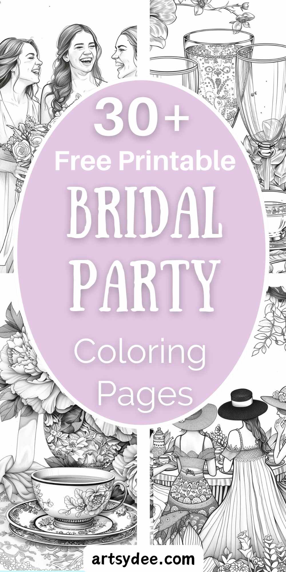 30+ FREE Printable Bridal Party Coloring Pages (Easy-to-Print PDF ...