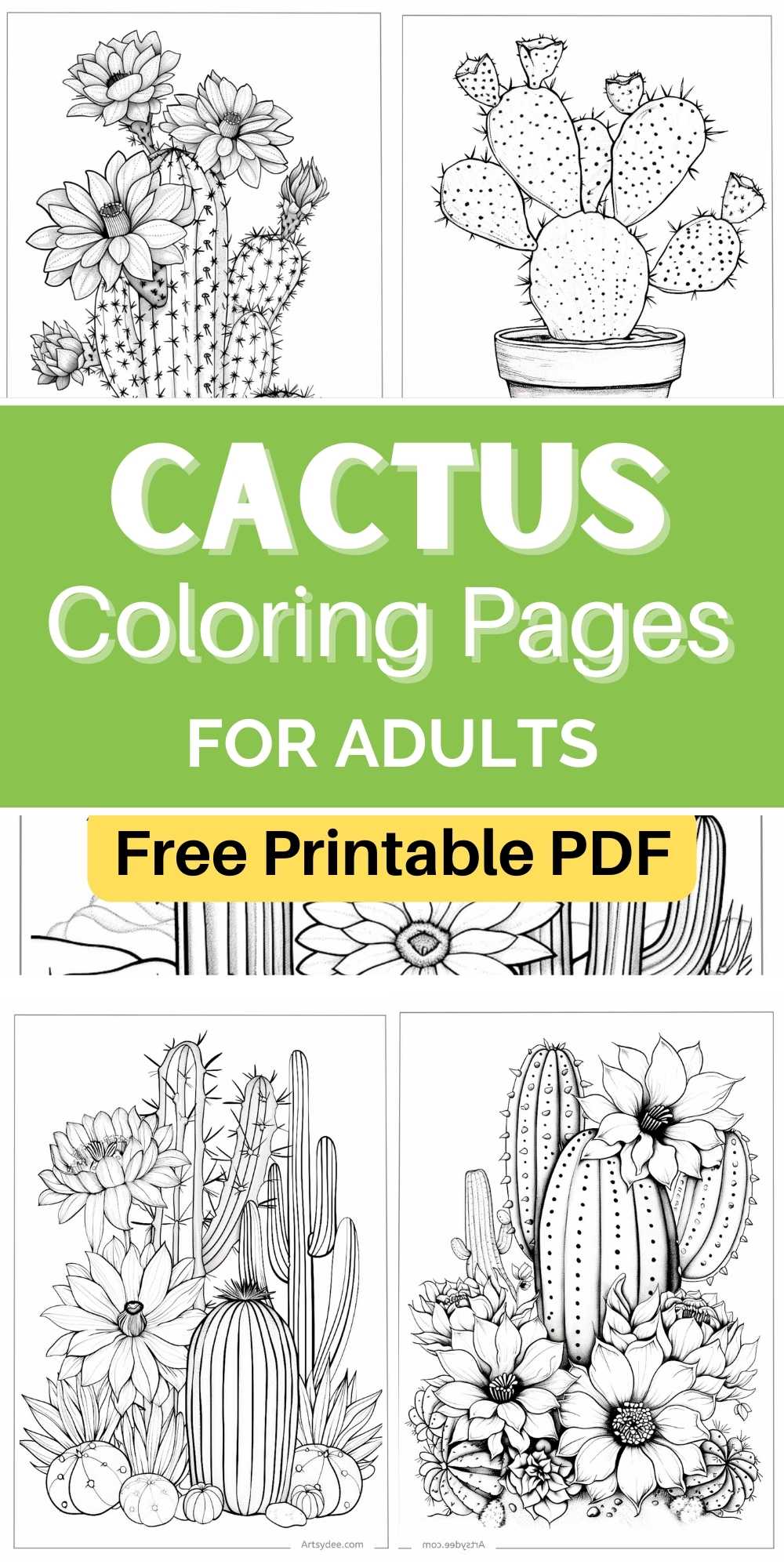 Prickly Fun: 20 Free Printable Cactus Coloring Pages To Brighten Your 