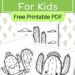 cactus coloring pages artsydee