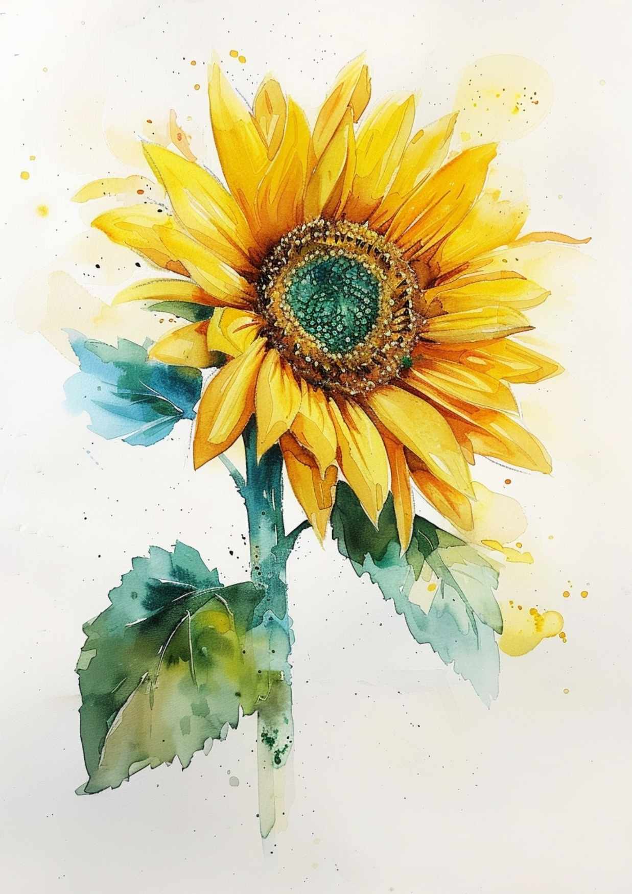 Sunflowers & Sunshine: Your Watercolor Sunflower Guide to Painting ...