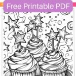 cupcake coloring pages pins