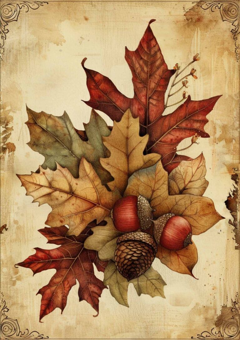 Vintage Fall Botanicals: 70+ FREE Printable Wall Art for Autumn Vibes ...