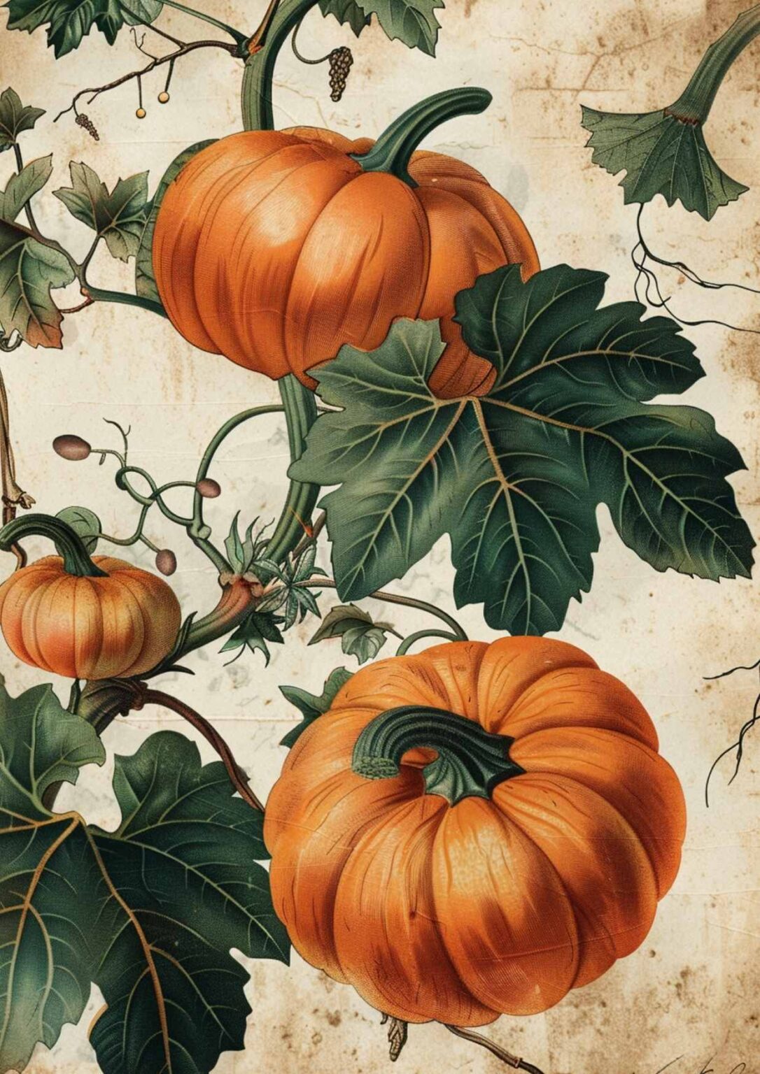 Vintage Fall Botanicals: 70+ FREE Printable Wall Art for Autumn Vibes ...