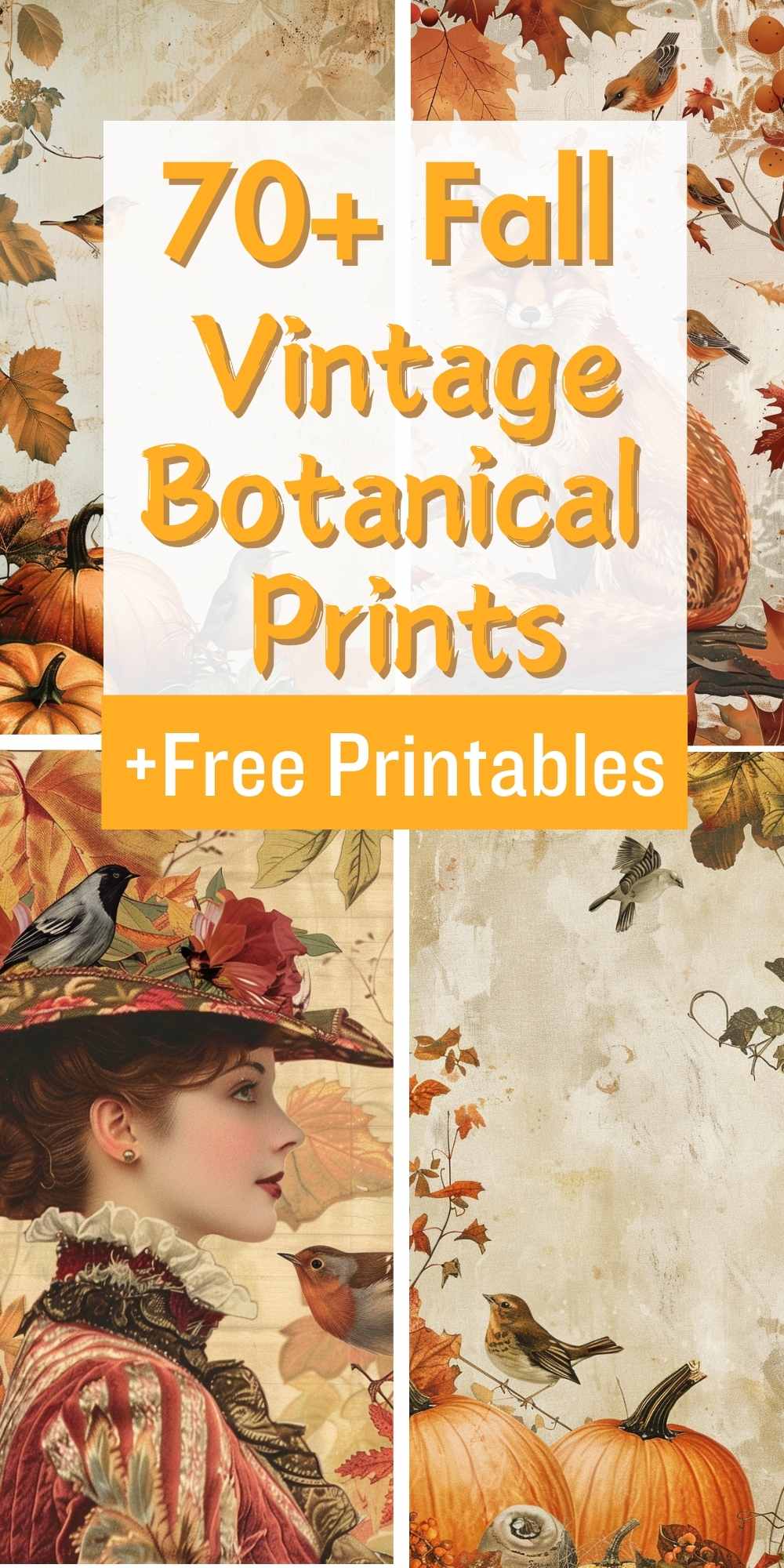 Vintage Fall Botanicals: 70+ FREE Printable Wall Art for Autumn Vibes ...