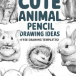 cute animal pencil drawings