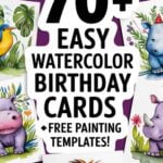 easy watercolor birthday cards