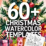 Christmas Watercolor Templates Artsydee