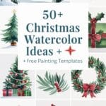 50+ Christmas Watercolor Ideas +Free Watercolor Templates