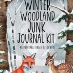 winter woodland junk journal stickers & pages