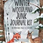 winter woodland junk journal stickers & pages