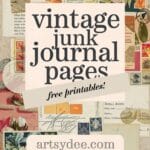 free vintage junk journal pages