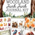 winter woodland junk journal stickers & pages