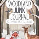 winter woodland junk journal stickers & pages