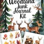 winter woodland junk journal stickers & pages