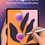 procreate for beginners for tutorial & free procreate brushes