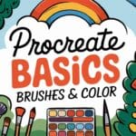 procreate for beginners for tutorial & free procreate brushes