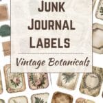 vintage junk journal labels