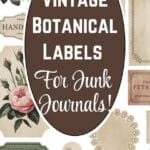 vintage junk journal labels